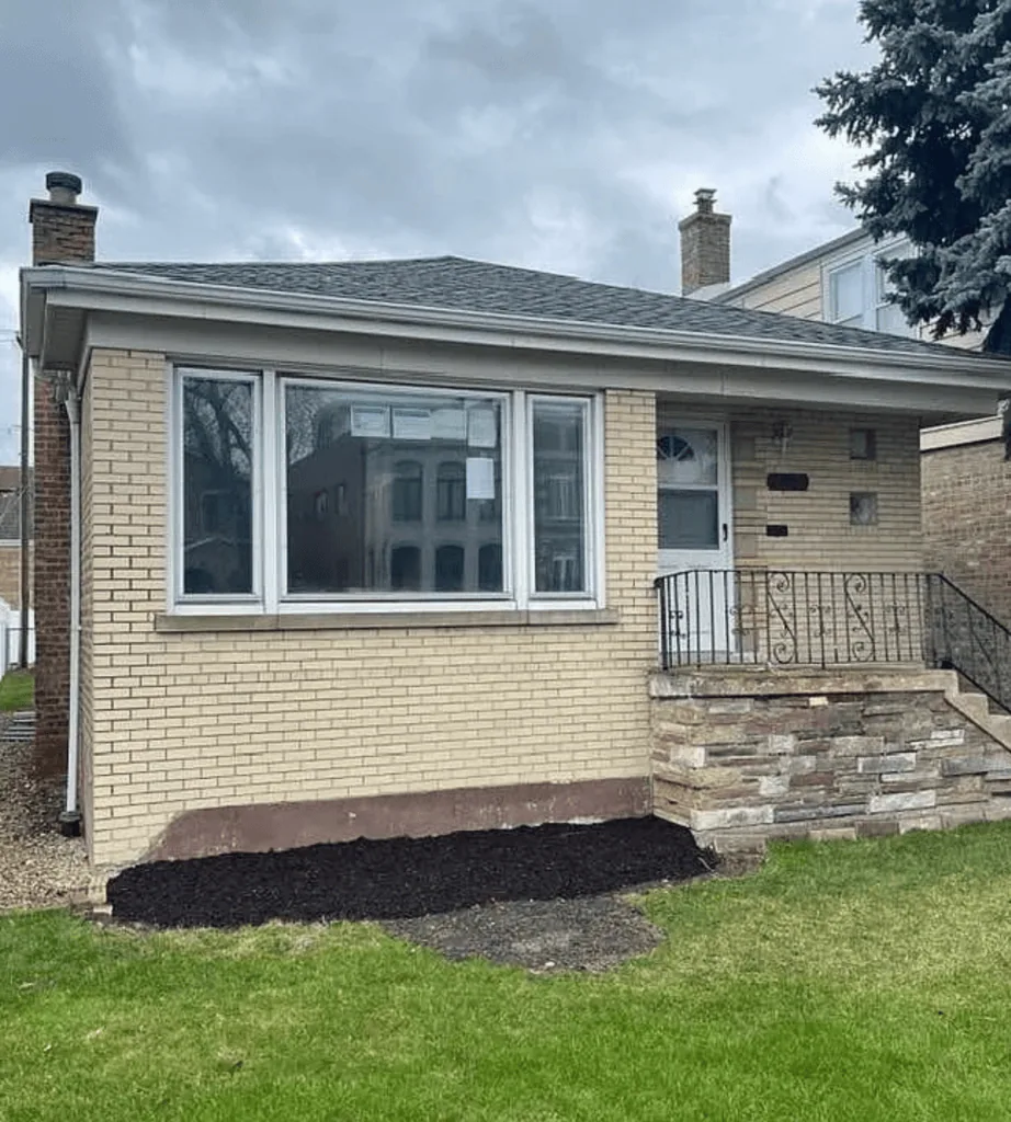 Front of a home in Chicago that we bought fast for cash