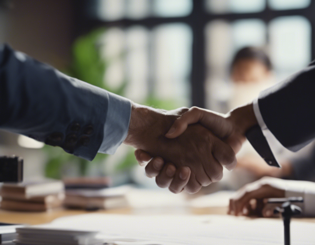 Two people shaking hands
