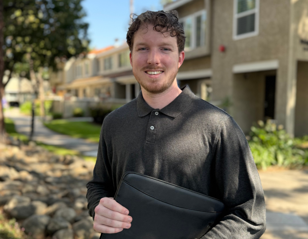 Sam conducting a walkthrough at a property