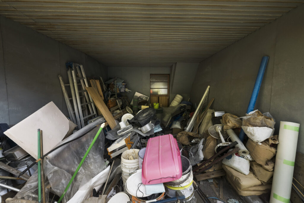 A garage full of junk in in Chicago