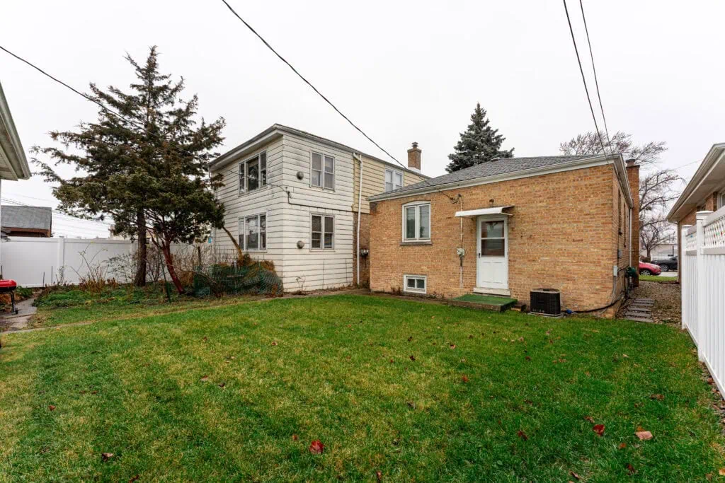 The back of a old home in Chicago, Illinois
